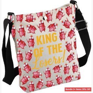 Polyester Crossbody Bag Adjustable Strap Waterproof Lightweight 8x7x2